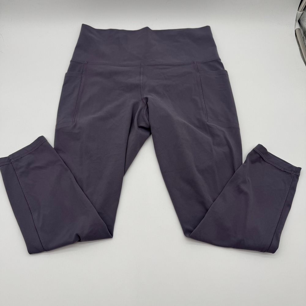 Athleta Salutation Stash‎ Pocket II 7/8 Tight Leggings Gray Women's Medium